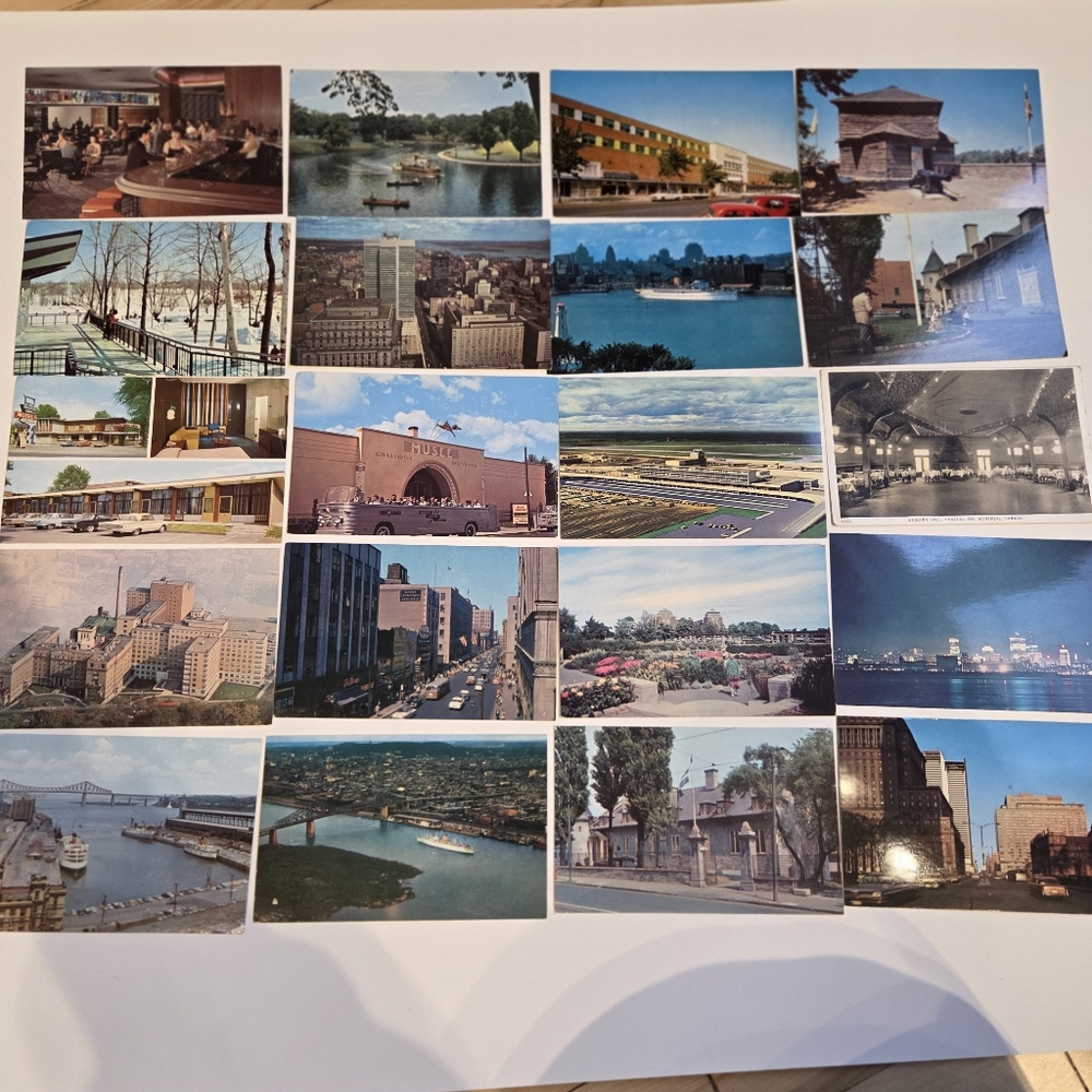 Lot Of 20 Vintage 60s 70s Postcards Featuring The City Of Montreal
